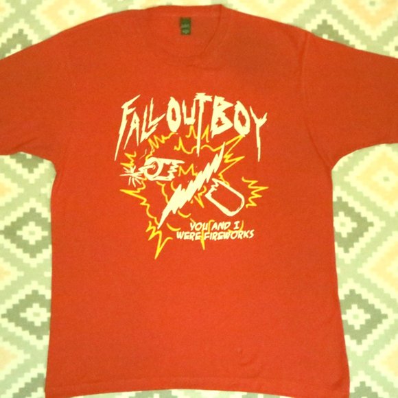 Fall Out Boy Fireworks Band Tee Tshirt